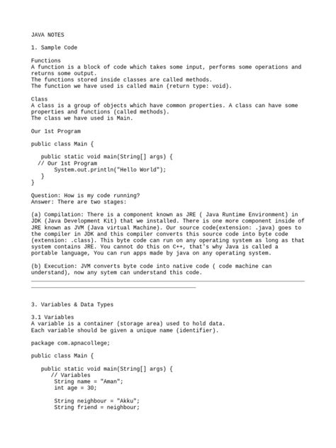 Image result for Java Notes for Beginners