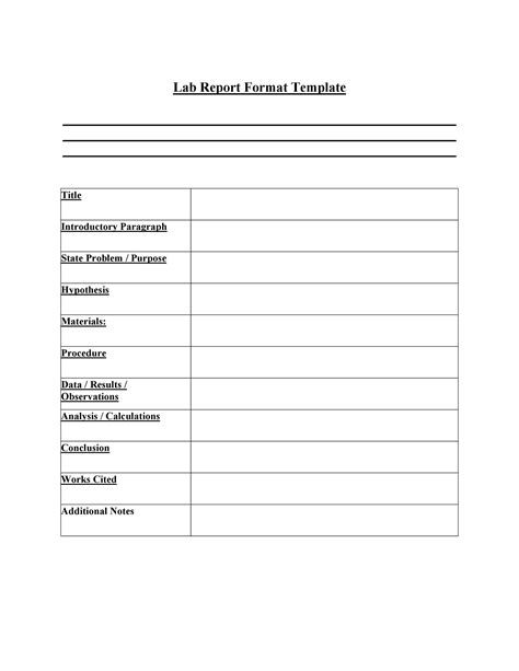 Image result for Lab Report Format Example