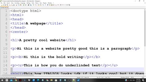 Image result for How to Make a Website Usingnotepad Using HTML