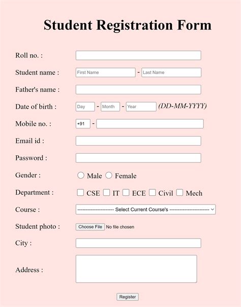 Registration Form Using JavaScript に対する画像結果