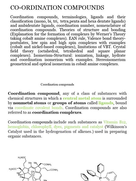 Image result for Coordination Compounds