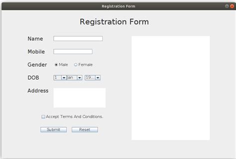 Image result for Java GUI Form