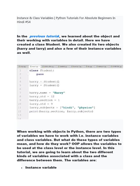 Image result for Instance Variables Python