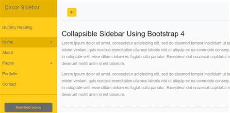 Image result for Bootstrap Sidebar Source Code