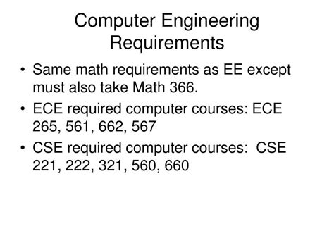 Image result for Computer Engineering Class Requirements