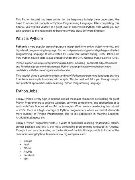 Image result for Python Tutorial PDF Deutsch