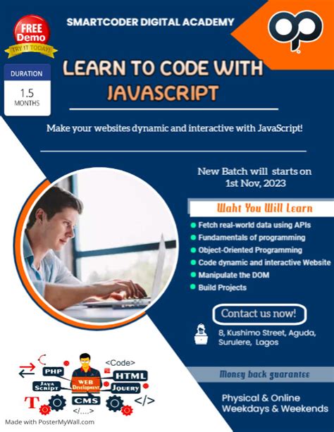 Image result for JavaScript Course Posterr