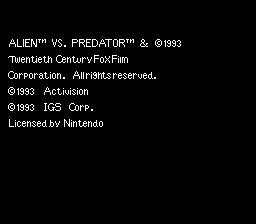 Alien vs Predator SNES에 대한 이미지 결과