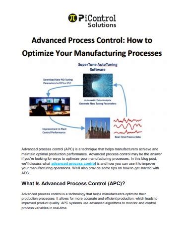 Toradh íomhá ar Advanced Process Control