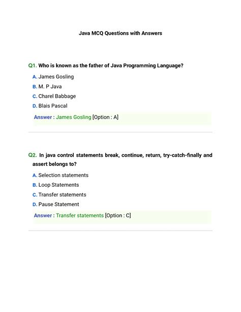 Image result for Java Programming Language Questions