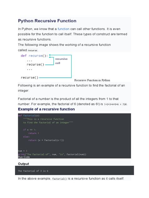 Image result for Recursive Function Python Example List