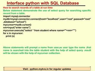 Image result for Python Interface with SQL