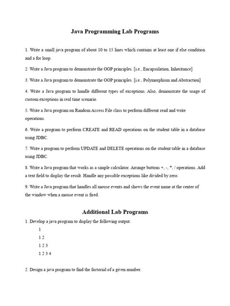 Image result for Java Programming Lab