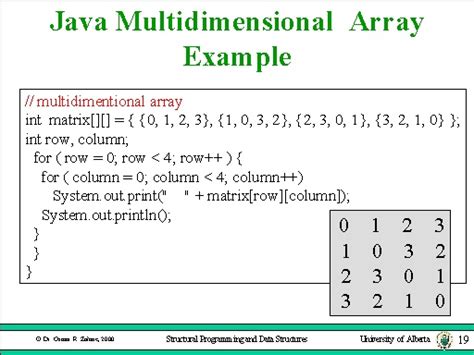 Image result for 2D Array Example Java