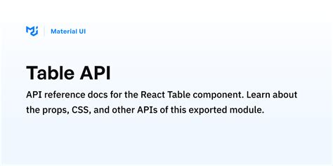 Table API Examples に対する画像結果