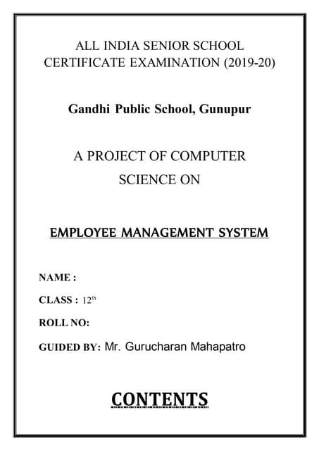 Image result for Computer Science Project File Class 12