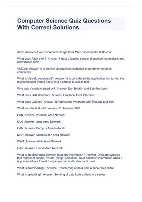 Toradh íomhá ar Computer Science Questions