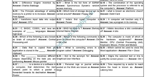 Image result for Basic Computer Knowledge Questions PDF
