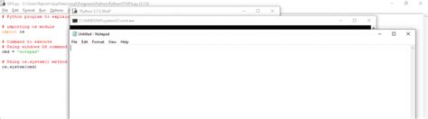 Python System Code に対する画像結果