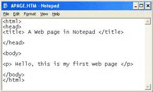 Image result for How to Create a Web Page Using Notepad