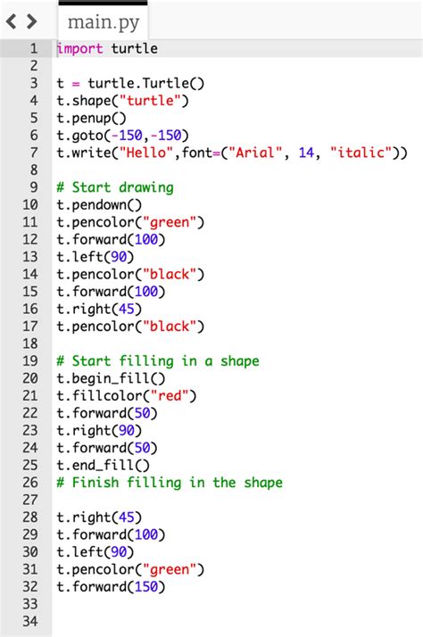 Toradh íomhá ar Python Turtle Tutorial