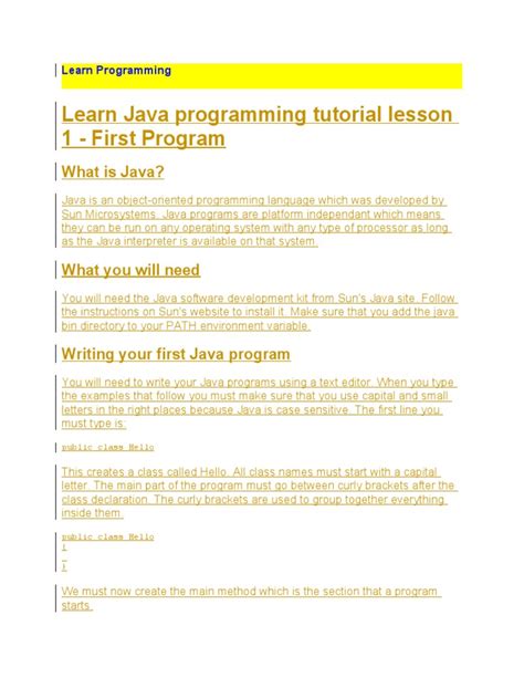 Image result for Java Lesson 1