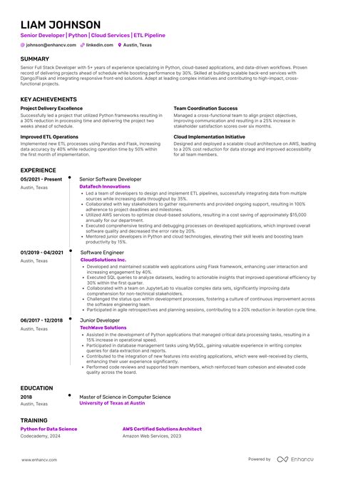 Image result for Full-Stack Python Developer Sample Resume
