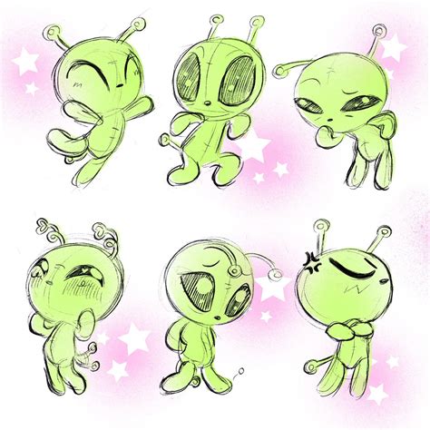 Cute Alien Drawing