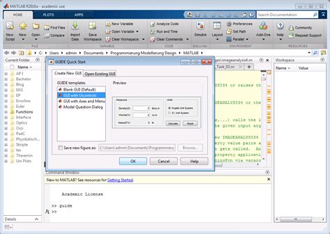 Afbeeldingsresultaten voor Guide GUI MATLAB