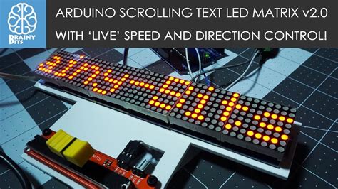 Arduino Scrolling Text LED Matrix with 'LIVE' speed and direction ...