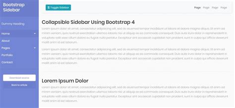 Image result for Bootstrap Sidebar Source Code