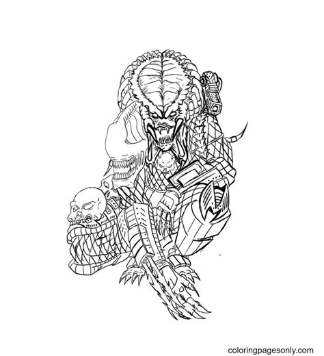 Alien vs Predator Coloring Pages に対する画像結果