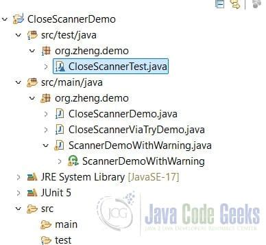 Toradh íomhá ar Scanner Java Example