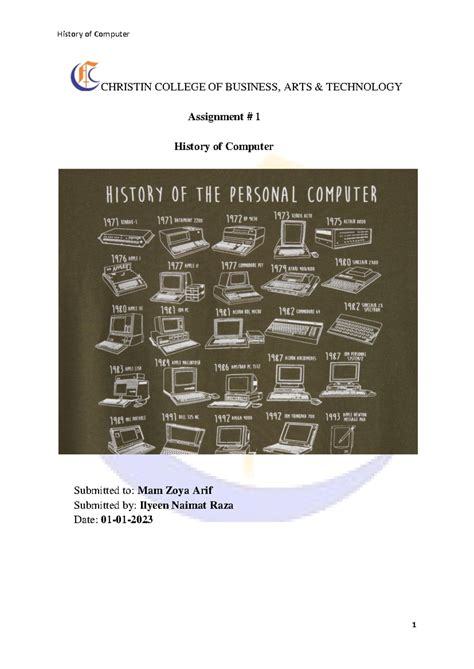 Image result for History of Computer Assignment