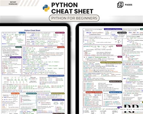 Python Coding Cheat Sheet に対する画像結果