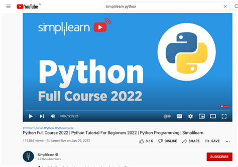 Image result for YouTube Python Course