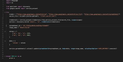 Image result for Google Sheets API Python