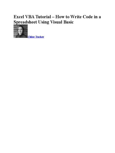 Image result for Visual Basic Tutorial Excel
