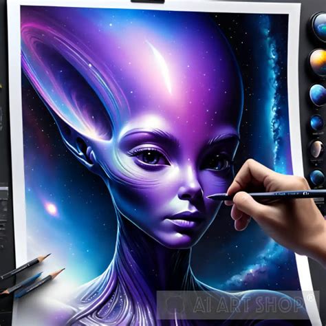 Man Drawing Alien