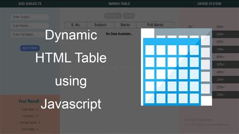 Image result for JavaScript Table Example
