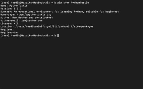 Toradh íomhá ar Install Turtle Python