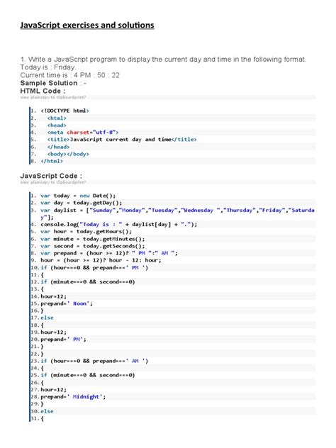Image result for JavaScript Exercises