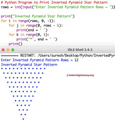 Pattern Program in Python に対する画像結果