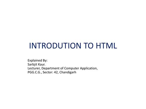 Image result for Introduction to HTML Programming