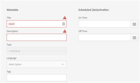 Adobe AEM Asset Metadata に対する画像結果