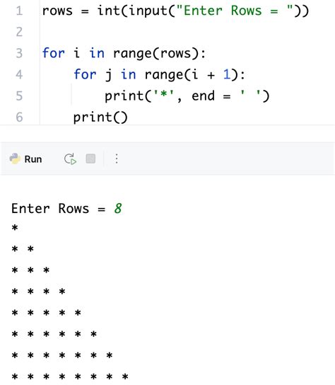 Image result for Python Triangle Code