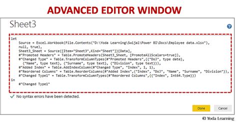 Data Flow SQL Query Advanced Editor に対する画像結果