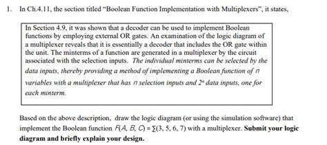Image result for Boolean Functions Using Multiplexers