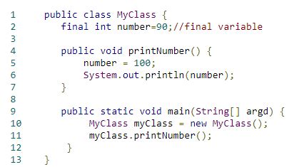 Image result for Final Method in Java Code