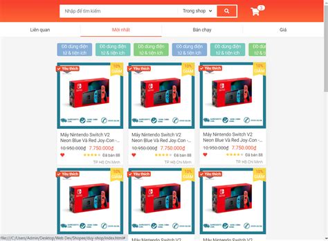 Image result for Shopee Website Bootstrap HTML CSS JavaScript